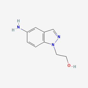 Chemical structure of 2-(5-Amino-1H-indazol-1-yl)ethanol