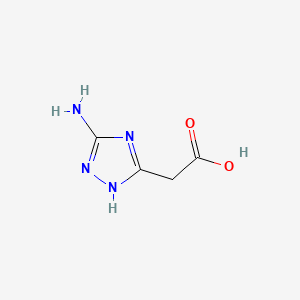 Chemical structure of (3-Amino-1H-1,2,4-triazol-5-yl)acetic acid