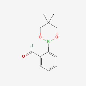 Chemical structure of 2-Formylbenzeneboronic acid, neopentyl glycol ester