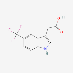 Chemical structure of 2-(5-Trifluoromethyl-1H-indol-3-YL)acetic acid