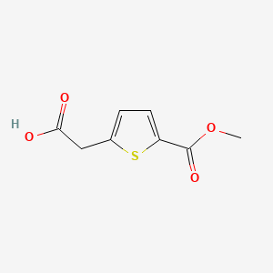 Chemical structure of 2-(5-(methoxycarbonyl)thiophen-2-yl)acetic acid