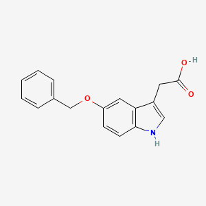 Chemical structure of 5-Benzyloxyindole-3-acetic acid