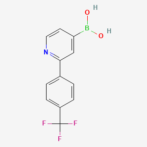 Chemical structure of 2-(4-Trifluoromethylphenyl)pyridine-4-boronic acid