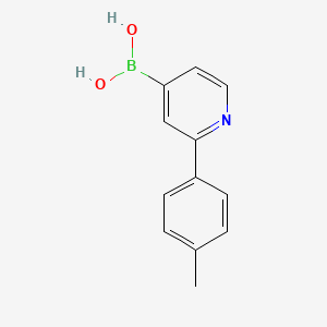 Chemical structure of 2-p-Tolylpyridin-4-ylboronic acid