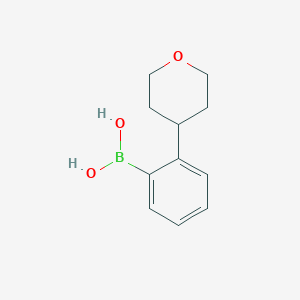 Chemical structure of 2-(4-Tetrahydropyranyl)phenylboronic acid