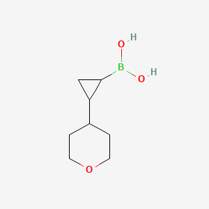 Chemical structure of 2-(4-Tetrahydropyranyl)cyclopropane boronic acid