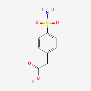 Chemical structure of 2-(4-Sulfamoylphenyl)acetic acid