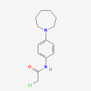 Chemical structure of 2-(4-Piperidinylmethyl)-1-isoindolinone hydrochloride