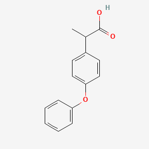 Chemical structure of 2-(4-phenoxyphenyl)propanoic acid