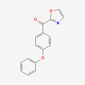 Chemical structure of 2-(4-Phenoxybenzoyl)oxazole