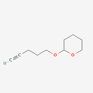 Chemical structure of 2-(4-Pentynyloxy)tetrahydro-2H-pyran