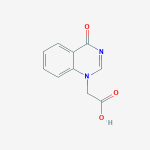Chemical structure of 2-(4-Oxoquinazolin-1(4H)-yl)acetic acid