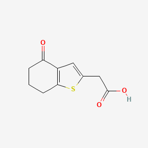 Chemical structure of Benzo[b]thiophene-2-acetic acid, 4,5,6,7-tetrahydro-4-oxo-