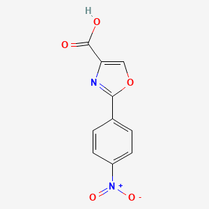 Chemical structure of 2-(4-Nitrophenyl)oxazole-4-carboxylic acid
