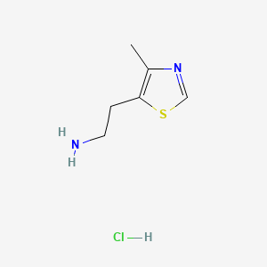 Chemical structure of 2-(4-Methylthiazol-5-yl)ethanamine hydrochloride