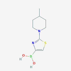 Chemical structure of 2-(4-Methylpiperidin-1-yl)thiazole-4-boronic acid