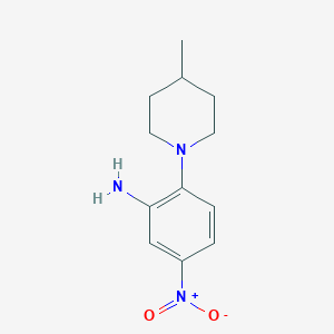 Chemical structure of 2-(4-Methylpiperidin-1-yl)-5-nitroaniline