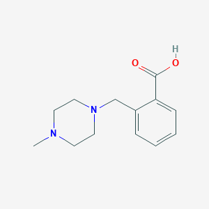 Chemical structure of 2-(4-Methylpiperazin-1-ylmethyl)benzoic acid