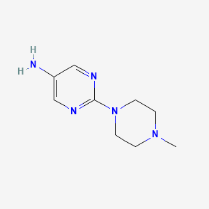 Chemical structure of 2-(4-Methylpiperazin-1-yl)pyrimidin-5-amine