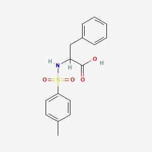 Chemical structure of 2-(4-Methylphenylsulfonamido)-3-phenylpropanoic acid