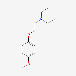 Chemical structure of 2-(4-methylphenoxy)triethylamine