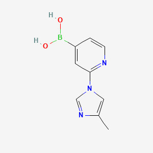 Chemical structure of 2-(4-Methylimidazol-1-yl)pyridine-4-boronic acid