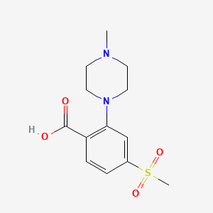 Chemical structure of 2-(4-Methyl-1-piperazinyl)-4-(methylsulfonyl)benzoic Acid