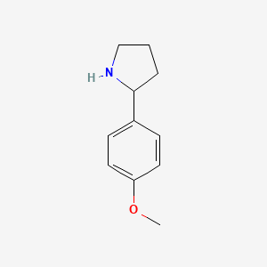 Chemical structure of 2-(4-Methoxyphenyl)pyrrolidine