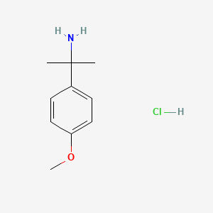 Chemical structure of 2-(4-methoxyphenyl)propan-2-amine hydrochloride