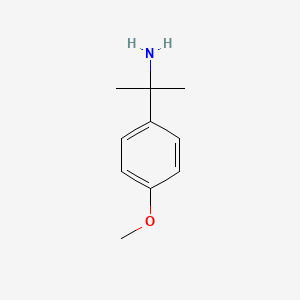 Chemical structure of 2-(4-Methoxyphenyl)propan-2-amine
