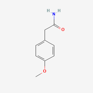 Chemical structure of 2-(4-Methoxyphenyl)acetamide