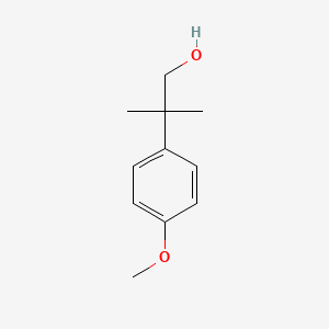 Chemical structure of 2-(4-methoxyphenyl)-2-methylpropan-1-ol
