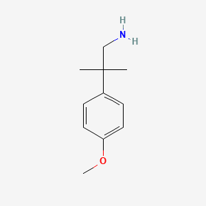 Chemical structure of 2-(4-Methoxyphenyl)-2-Methylpropan-1-aMine