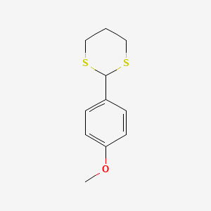 Chemical structure of 2-(4-Methoxyphenyl)-1,3-dithiane