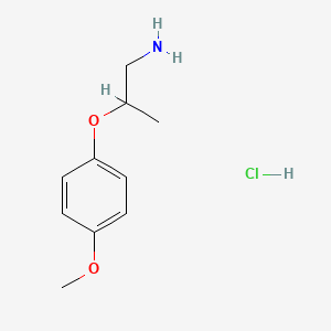 Chemical structure of 2-(4-Methoxyphenoxy)propan-1-amine hydrochloride