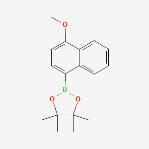 Chemical structure of 2-(4-Methoxynaphthalen-1-yl)-4,4,5,5-tetramethyl-1,3,2-dioxaborolane