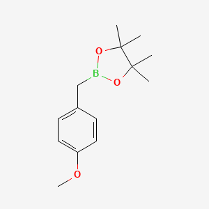 Chemical structure of 2-(4-Methoxybenzyl)-4,4,5,5-tetramethyl-1,3,2-dioxaborolane