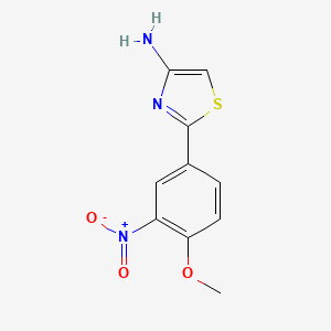 Chemical structure of 2-(4-Methoxy-3-nitrophenyl)thiazol-4-amine