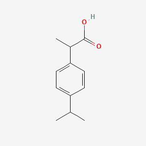 Chemical structure of 2-(4-isopropylphenyl)propanoic acid