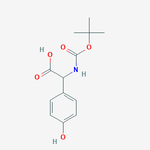 Chemical structure of N-Boc-4-Hydroxyphenyl-DL-glycine