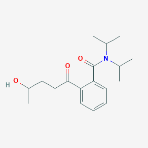 Chemical structure of 2-(4-hydroxypentanoyl)-N,N-diisopropylbenzamide