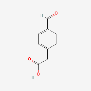 Chemical structure of 2-(4-Formylphenyl)acetic acid