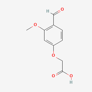 Chemical structure of 2-(4-Formyl-3-methoxyphenoxy)acetic acid