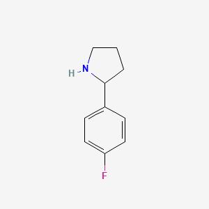 Chemical structure of 2-(4-Fluorophenyl)pyrrolidine