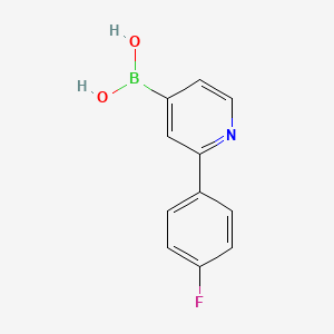 Chemical structure of 2-(4-Fluorophenyl)pyridine-4-boronic acid