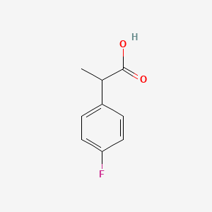 Chemical structure of 2-(4-Fluorophenyl)propanoic Acid