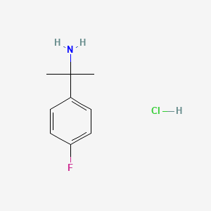 Chemical structure of 2-(4-fluorophenyl)propan-2-amine hydrochloride