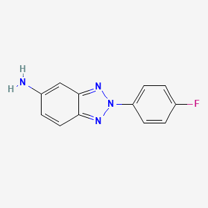 Chemical structure of 2-(4-Fluorophenyl)imidazo[1,2-a]pyrimidin-7-amine