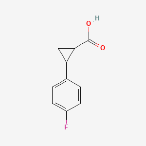 Chemical structure of 2-(4-Fluorophenyl)cyclopropanecarboxylic Acid
