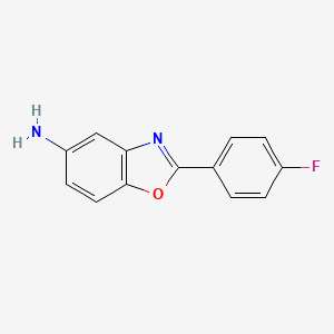 Chemical structure of 2-(4-fluorophenyl)benzo[d]oxazol-5-amine